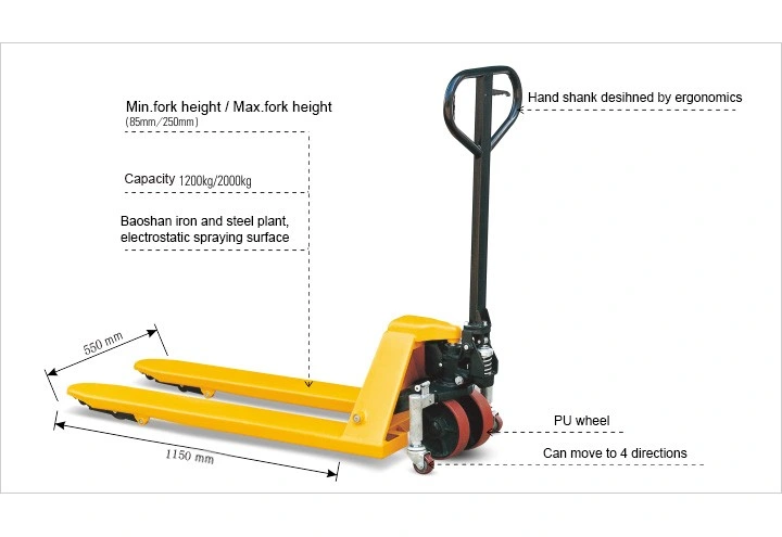 High Quality Low Price Ce From TUV EU Standard 2ton 3ton 5ton Construction Pallet Truck