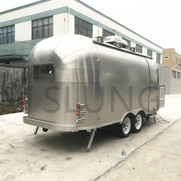 Stainless Steel Airstream Food Truck, Catering Airstream EU Standard Food Trailer