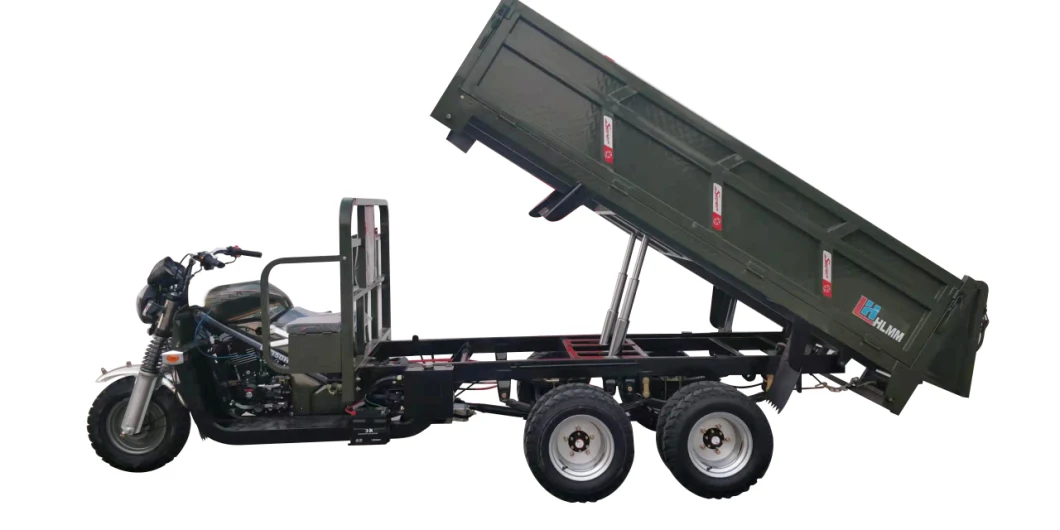 EU/ECE/CE 9-Wheel Cargo Tricycle/Heavy-Duty Motorcycle 350cc/Double-Cylinder Hydraulic Dump Tricycle/Motor Truck/